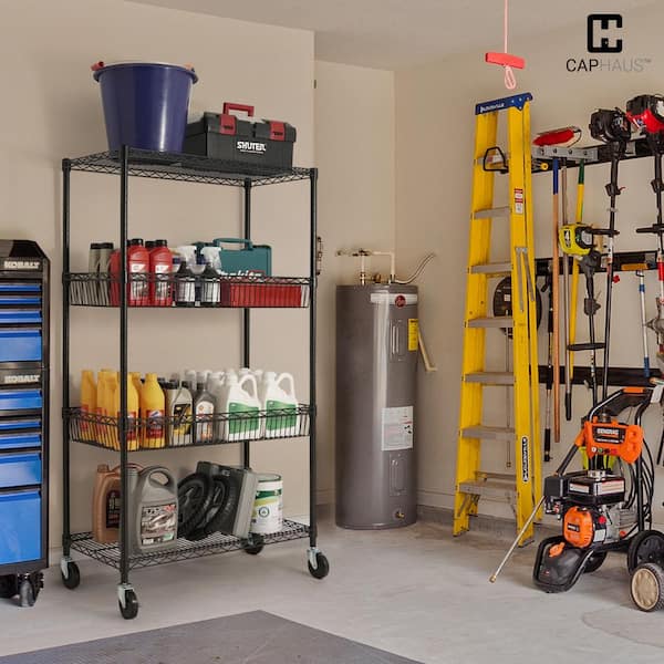 Fencer Wire Steel Wire 4 Shelf Adjustable Storage Shelving Unit in