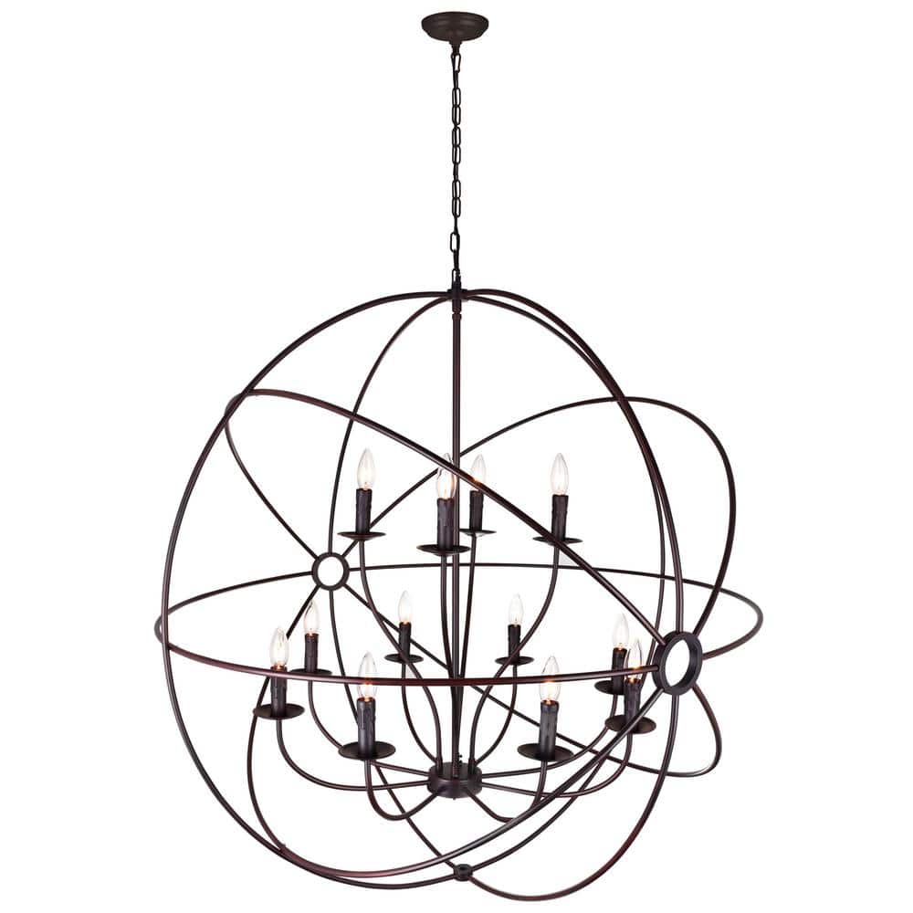 Arza 12 Light Up Chandelier With Brown Finish price history on PriceWatchPro