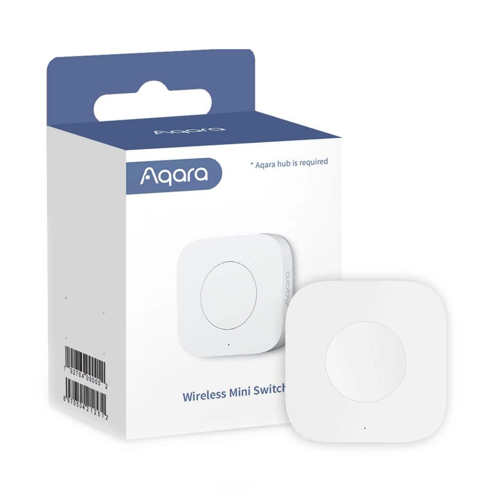 stimuleren enthousiast Draad Aqara Wireless Mini Switch, Versatile 3-Way Control Button for Smart Home  Devices, Compatible with Apple HomeKit WXKG11LM - The Home Depot