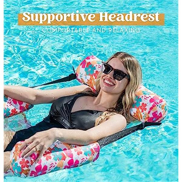 River Tube Joyfy Pool Floats With Adjustable Backrest, Inflatable