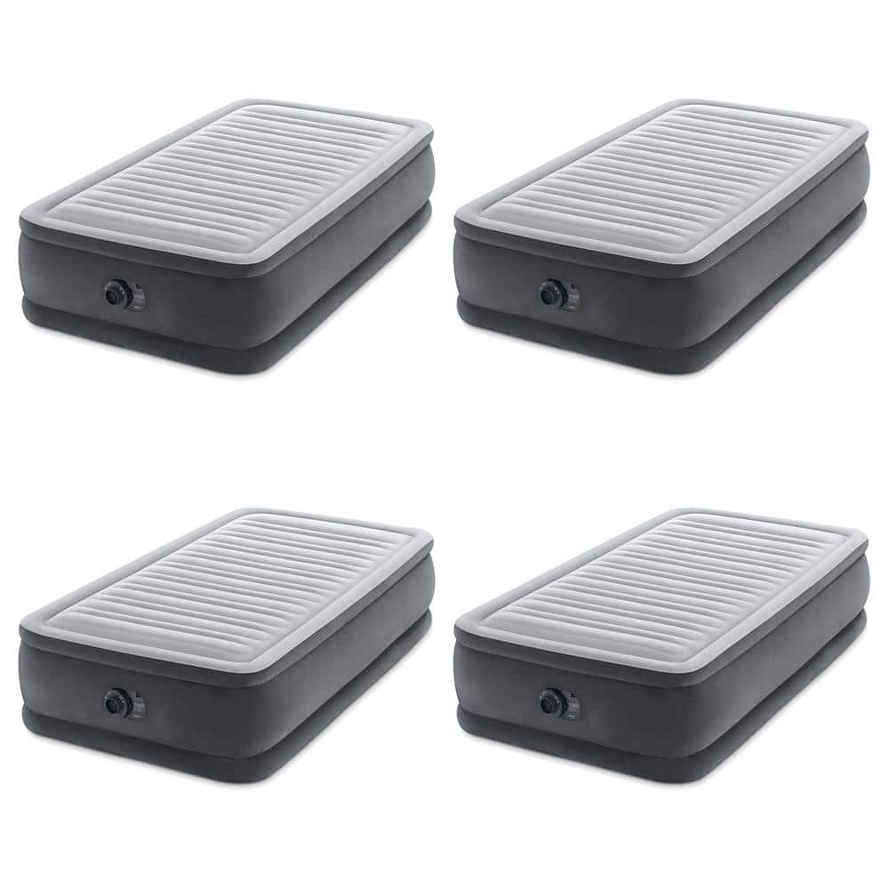 Twin Sized Airbed Mattress with Built-In Pump (4-Pack)