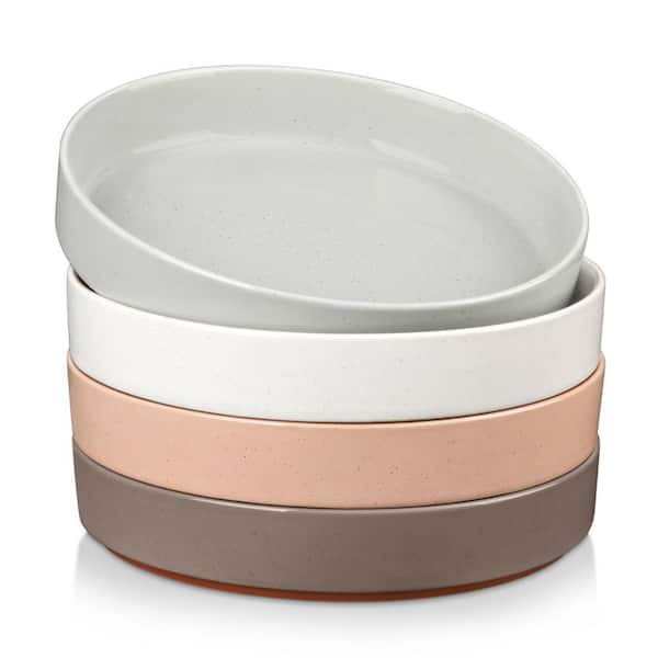 38 fl. oz. Multi-Colored Stoneware Pasta Bowls (Set of 4) Soup Bowls Salad Bowls Serving Bowls for Kitchen Dining