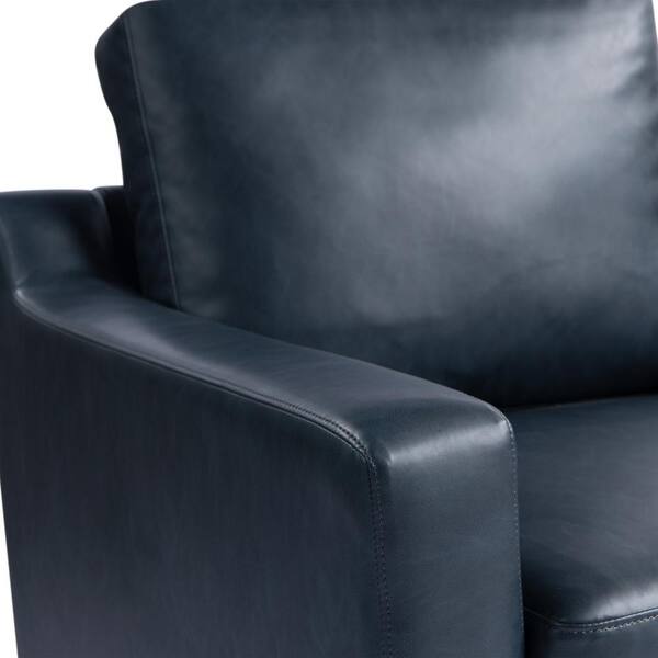 Serta Francis Blue Faux Leather Armchair 131A013NVY - The Home Depot