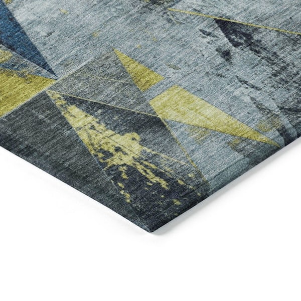 Chantille Machine Washable Indoor/Outdoor Abstract ACN1888 Navy 5 ft. x 7 ft. 6 in. Accent Rug