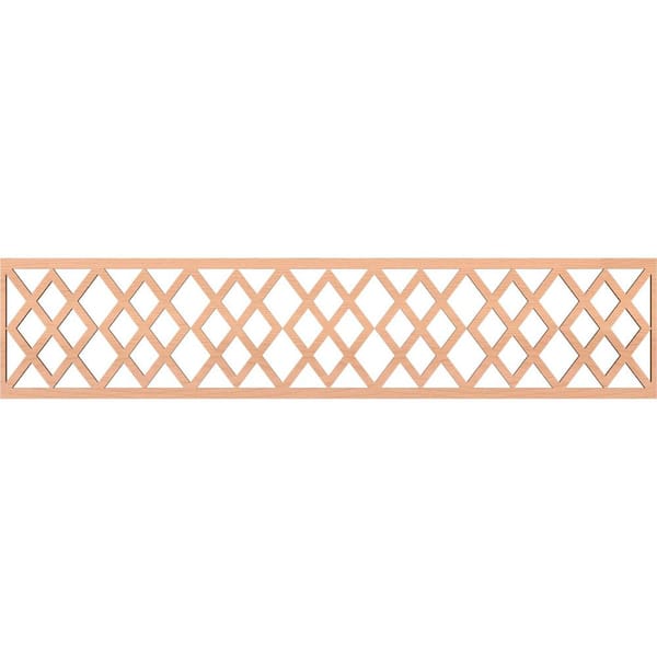 Ekena Millwork Hadley Fretwork 0.25 in. D x 46.75 in. W x 10 in. L Alder Wood Panel Moulding