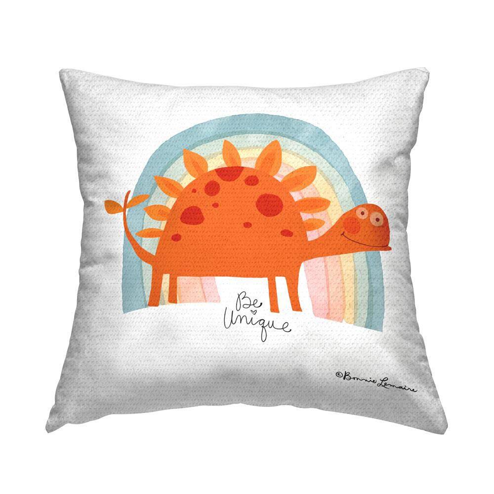 Be Unique Dinosaur Outdoor Printed Throw Pillow by Bonnie Lemaire price history on PriceWatchPro