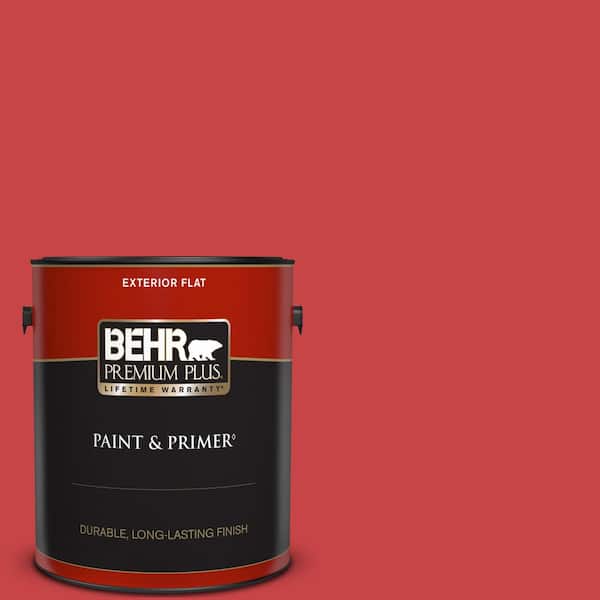 BEHR PREMIUM PLUS 1 gal. #P150-6 Whip Lash Flat Exterior Paint & Primer