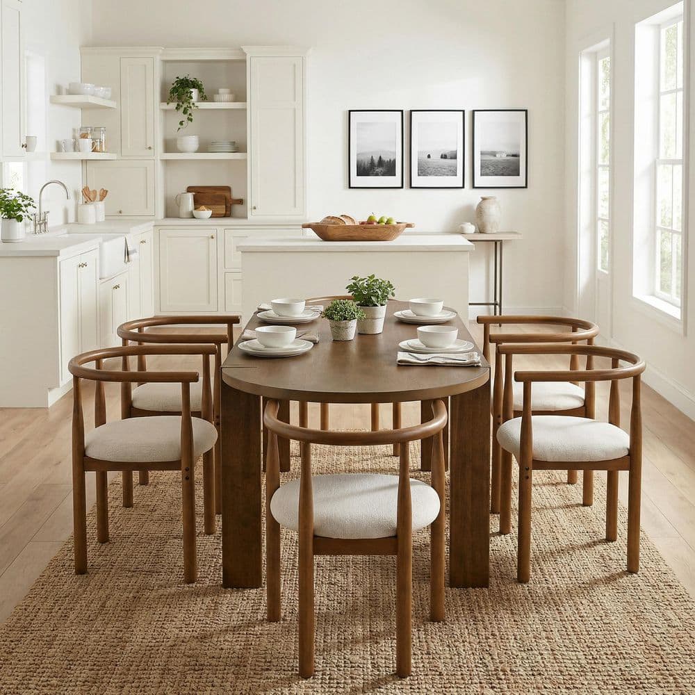 CHRISTOPHER KNIGHT HOME Locke 7-Piece Oval Solid Wood Top Dining