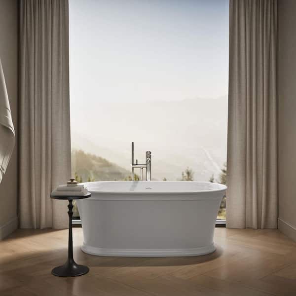 KOHLER Memoirs 60 in. x 34 in. Soaking Bathtub with Center Drain
