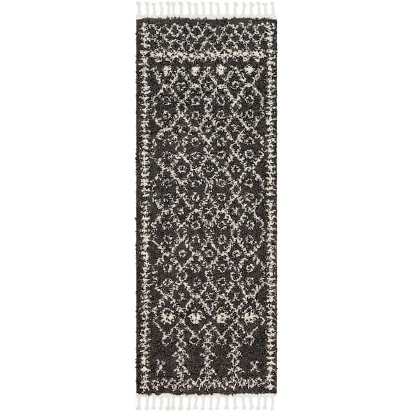 Artistic Weavers Farai Black 2 ft. 7 in. x 7 ft. 3 in. Geometric Runner Rug