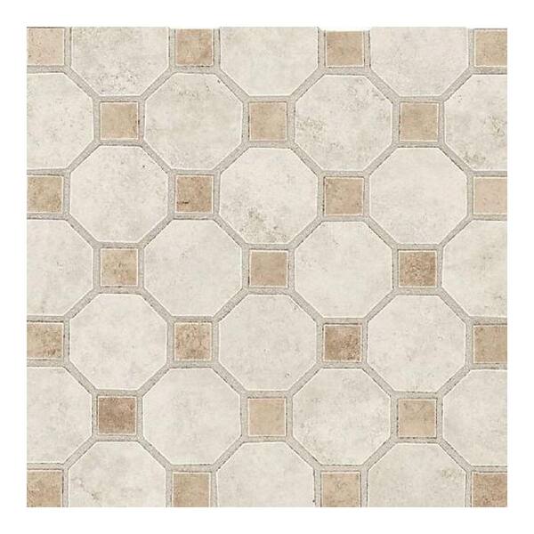 Daltile Salerno Grigio Perla 12 in. x 12 in. x 6 mm Ceramic Octagon Mosaic Floor and Wall Tile (10 sq. ft. / case)