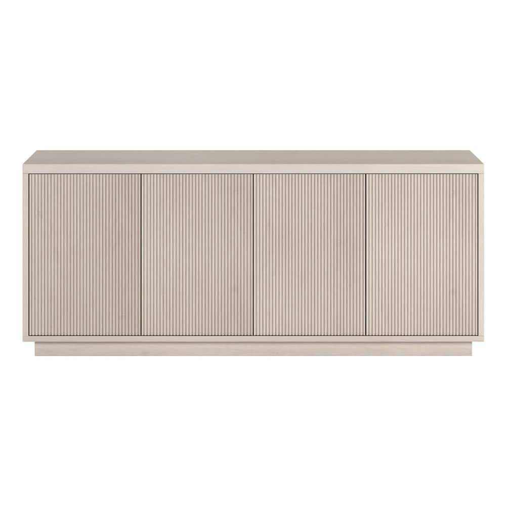 Alder White 57" Modern TV Stand with Cabinet