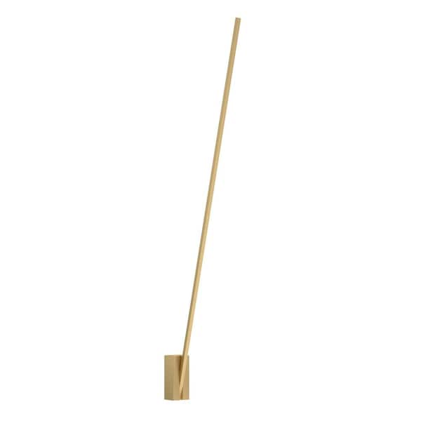 KUZCO Lever 60-in 1 Light 22-Watt Brushed Gold Integrated LED Wall Sconce