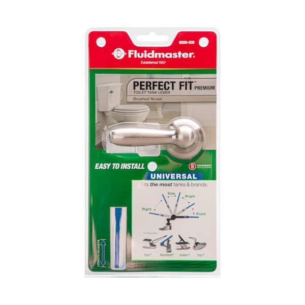 Perfect Fit Premium Universal Toilet Tank Lever in Traditional Design Brushed Nickel