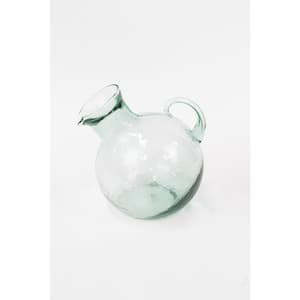 2.25 Qt. Clear Glass Pitcher Tilted with Small Mouth