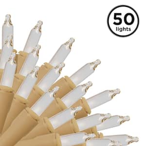 50-Light Designer Series Clear Mini Lights, Champaign Wire