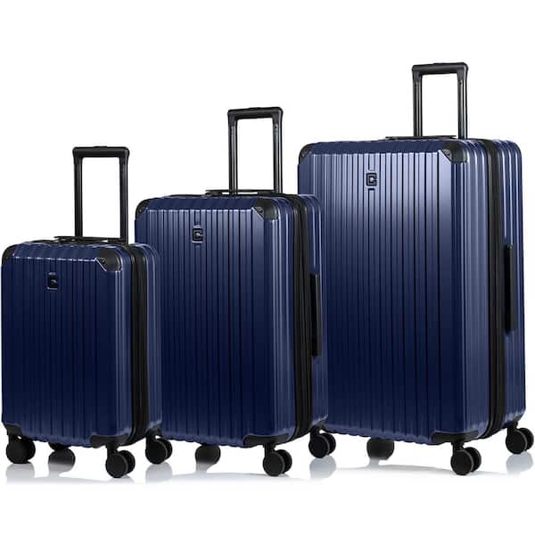 CHAMPS Element 28 in. 24 in. 20 in. Navy Hardside Luggage Set with Spinner Wheels (3-Piece)