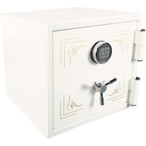 Keypad Fireproof Jewelry Safe, White