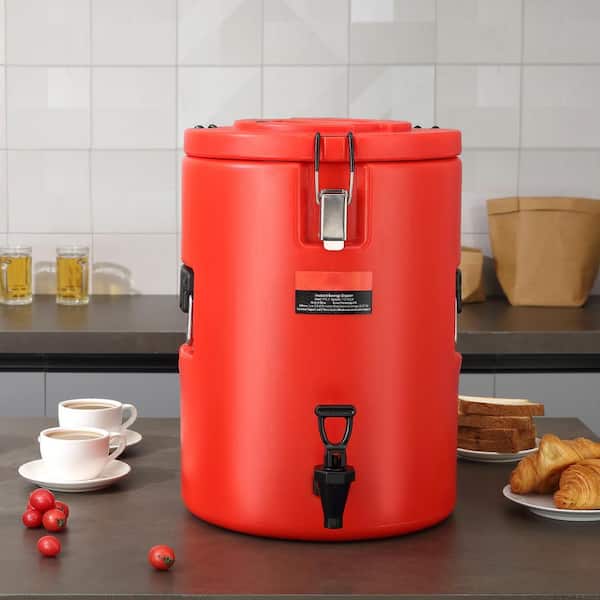 Stainless Steel Insulated Beverage Dispenser, 4.5 Gal 17. 2L, Thermal Hot and Cold Drink Server Dispenser, Spigot Handle