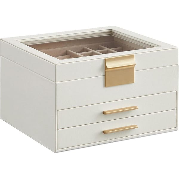 Purple 10.4 in. x 5 in. Plastic Decorative Box Set of 4 with Lid
