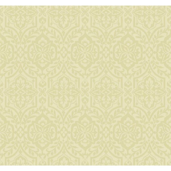 York Wallcoverings 60.75 sq ft Gold Catherdral Damask Pre-Pasted Wallpaper