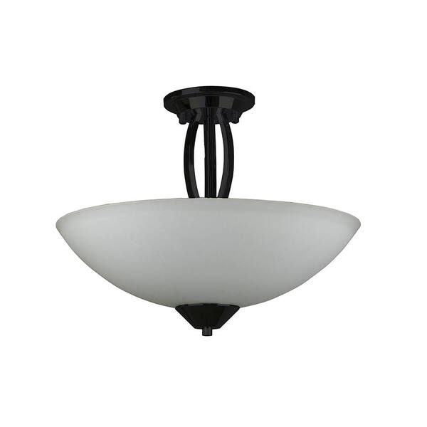 Filament Design 3-Light Old Silver Semi-Flushmount