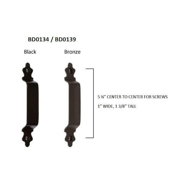 7 in. Black Barn Door Hardware Clover Pull Handle 7 in. Black Barn Door Hardware Clover Pull Handle