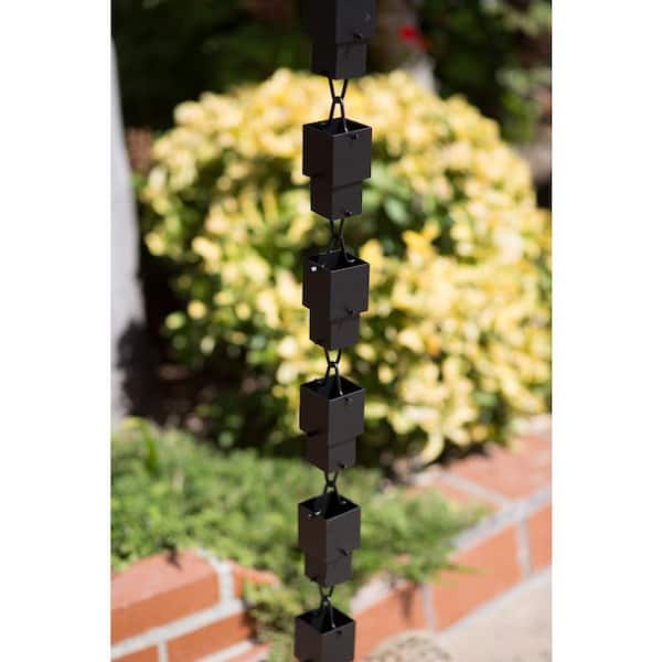 8.5 ft Aluminum Multi Cube Rain Chain (Black)