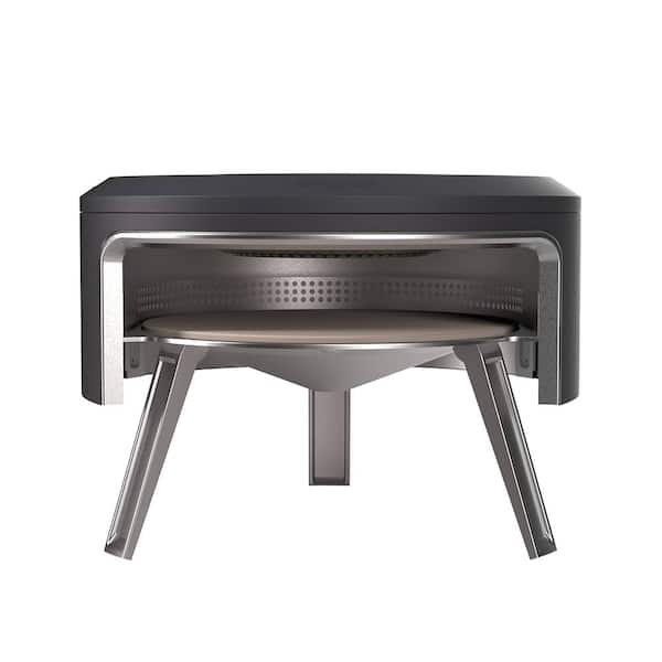 Solo Stove Pi Fire Wood Burning Pizza Oven Attachment with Cordierite Pizza Stone for use with Yukon Fire Pit - Incl. Carry Case