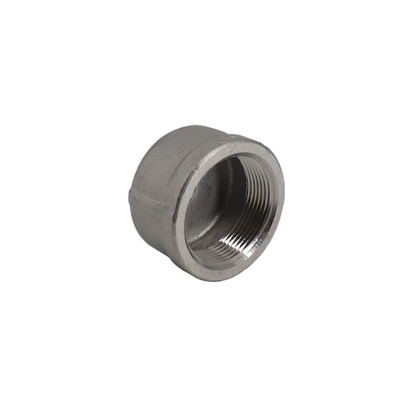 3/8 in. 316-Stainless Steel 150-PSI Threaded Round Cap