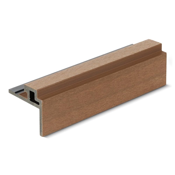 Unbranded 3.3 in. x 3.5 in. x 12 ft. Tiger Eye Soar End Trim (Vertical)Composite Siding Board