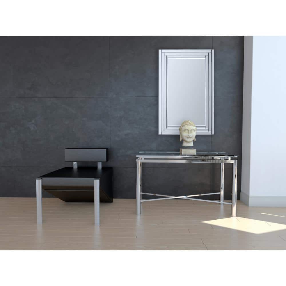 Edessa 24" x 36" Beveled Glass Rectangular Wall Mirror