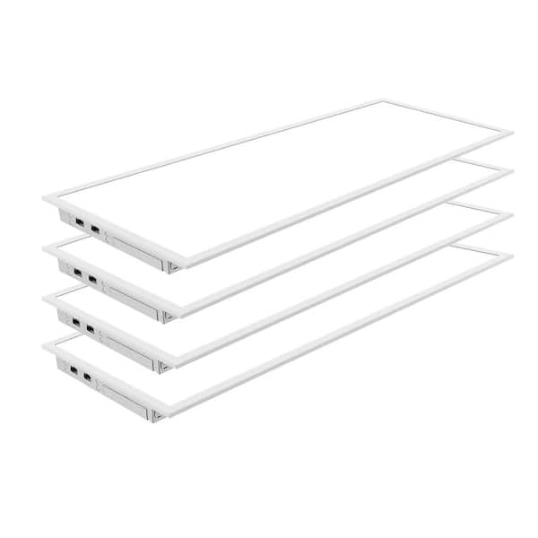 1 ft. x 4 ft. Integrated Backlit LED Panel, 3-Color Changing Temperatures Wattage Selectable, Dimmable IC Rated (4-Pack)