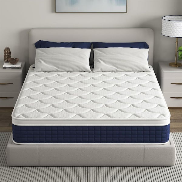 Susalt King Medium Memory Foam 12 in. Bed-in-a-Box Hybrid Mattress Set with Single Pocket Springs,Edge Support,Motion Isolation