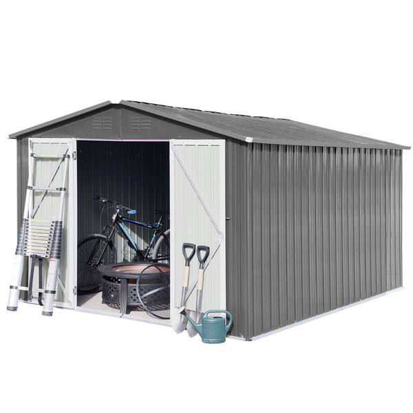 12' X 10' XL Outdoor Storage Shed, Sturdy Metal Norway