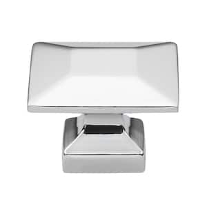 1-3/8 in. Polished Chrome Square Cabinet Knob (10-Pack)