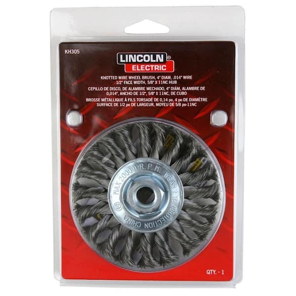 Lincoln Electric 14 in. Long Wooden Handled Carbon Steel Welding Wire Brush  (.7 in. x 6.4 in. Bristle Area 3 x 19 Row) KH584 - The Home Depot