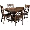 Hanover Annecy 5-Piece Natural Mango Wood Dining Set: 45 in. Round ...