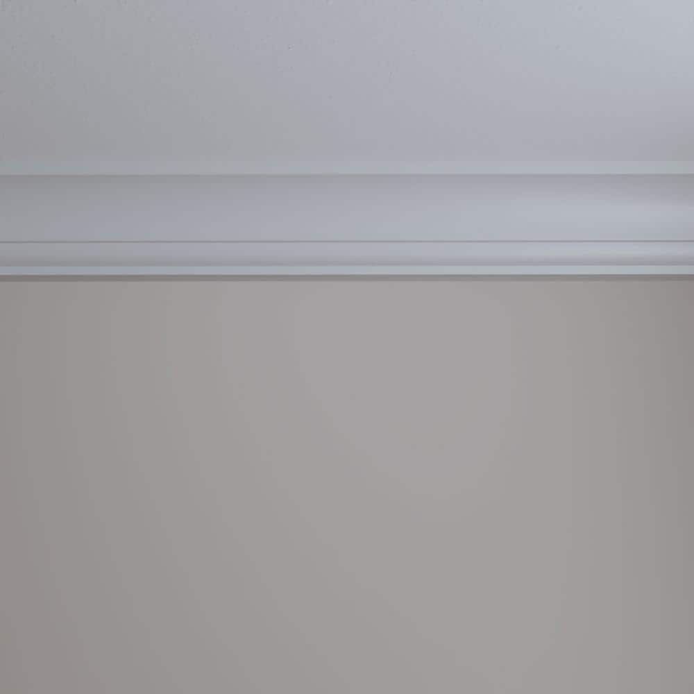 Primed Moisture Resistant Urethane Crown Moulding Sample, 12 in