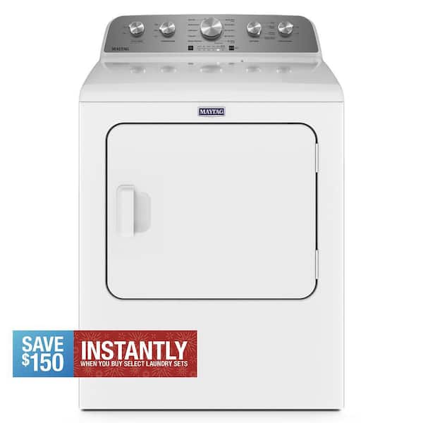 7.0 cu. ft. Vented Electric Dryer in White