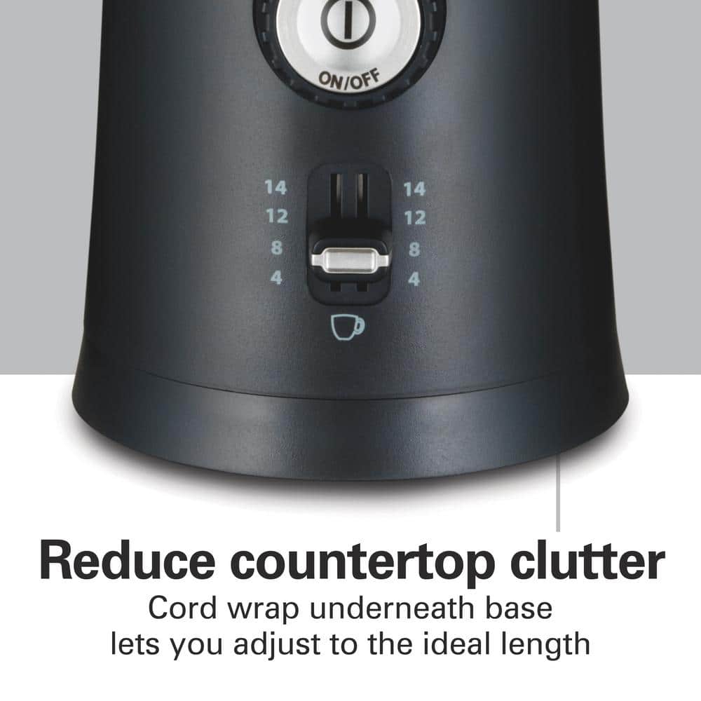 Hamilton Beach Gray Electric Coffee Grinder with Adjustable Grind
