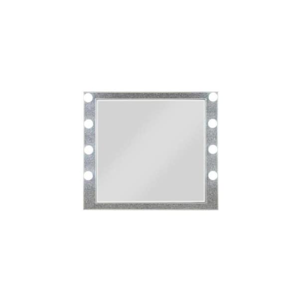 HomeRoots 41 in. W x 36 in. H Wood Silver Dresser Mirror