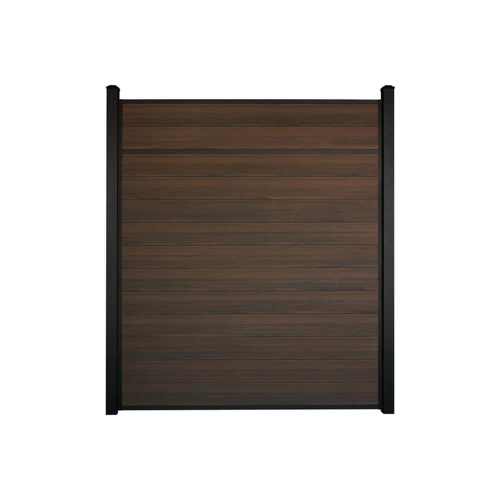 7 ft. H x 6 ft. W x 1 in. Thick Mahogany-Dark Brown-Composite Tongue and Groove Horizontal Fence Panel price history on PriceWatchPro