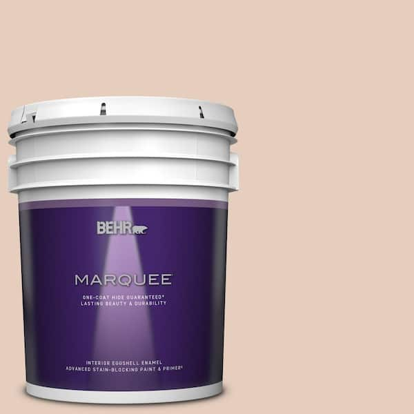 BEHR MARQUEE 5 gal. #T17-05 Life is a Peach Eggshell Enamel Interior Paint & Primer