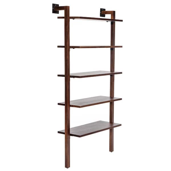 Madeleine Home Finley Etagere 65 in. Walnut with 5-Shelves Bookcase MH ...