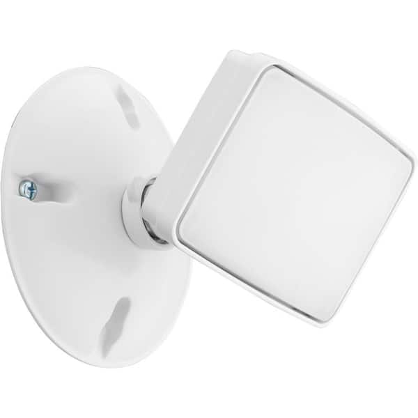 Lithonia Lighting White Outdoor Integrated LED Square Single Head Wall Mount Flood Light OVFL LED 1SH P1 40K 120 WH HP17 M6
