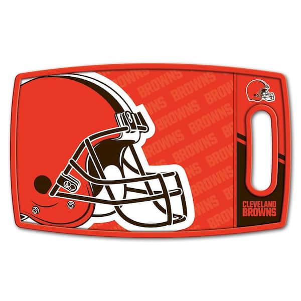 NFL Cleveland Browns Logo Series Cutting Board 9 in. x 0.5 in. - Rectangle- Manufactured Wood and Polypropylene