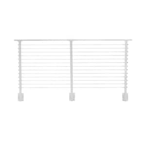 8 ft. Deck Cable Railing, 42 in. Face Mount, White