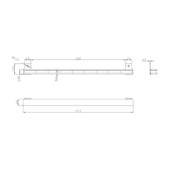 17-1/4 in.Heavy Duty Wall-Mounted Magnetic Tool Storage Bar 85 lbs