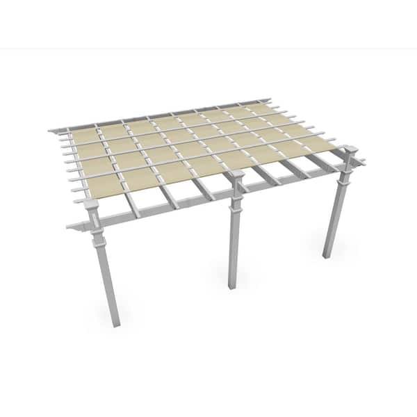 VITA 129"L x 20"W Canvas Weaves for 12x16 Pergola, Gray, VA42074